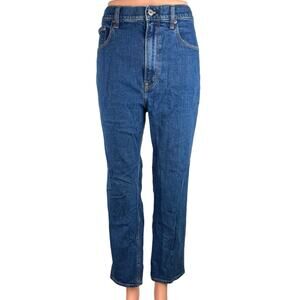 Abercrombie & Fitch Ankle Straight Ultra High Rise Blue Denim Jeans 31 / 12